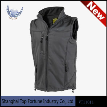 OEM winter soft shell sleeveless jacket mens