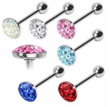 Ferido Pave Crystal Tongue Rings