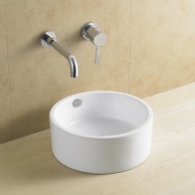 8118 Round Beauty Ceramic Wash Basin Sem Faucet Hole