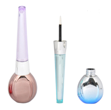 Round Brown Plastic Eyeliner Bottle