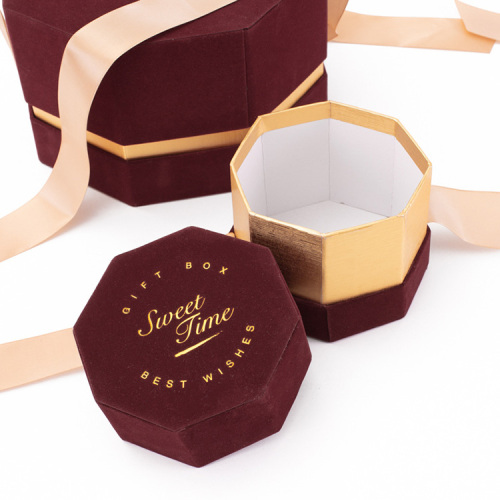 Achthoekige chocolade verpakking aangepaste lege geschenkdoos