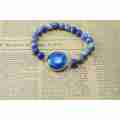 Sodalite Bracelet with Agate Pendant Piece Gemstone jewelry