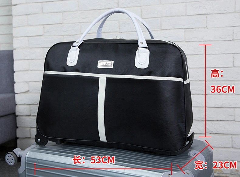 Wholesale Lightweight Spinner Travel Soft Nylon Oxford Trolley Luggage Bag