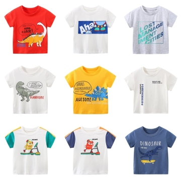 Kaos Katun Anak dengan Gambar Cetak Bayi