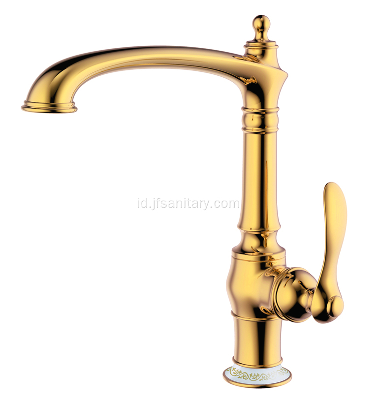 Kualitas faucet kitchen sink kuningan panas dan dingin