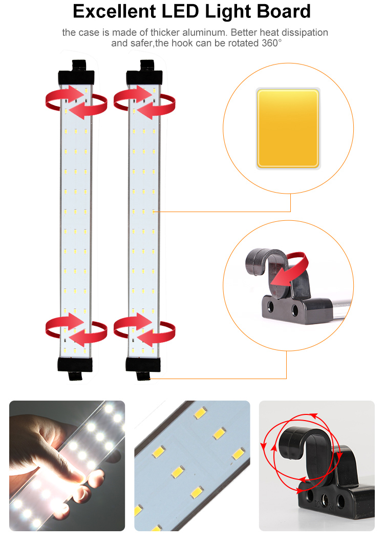 Portable 16"x 16" Photo Studio Light Tent Photography Lighting LED Table Top Shooting Box Kit with 5 backgrounds & carry bag