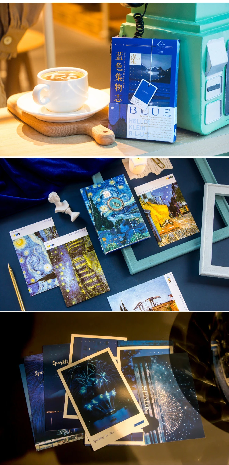 30PCS Per Set Firworks Printing Design Paper Post Card