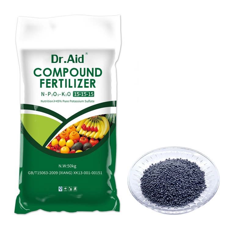 Dr Aid nitro-sulfer-based pellets fertilizer npk 18 18 18 compost fertilizer for plant vegetables fruit