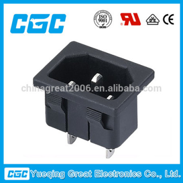 iec connector snap fit to panel inlet:3 pins IEC inlet AC power socket C14 AC-04