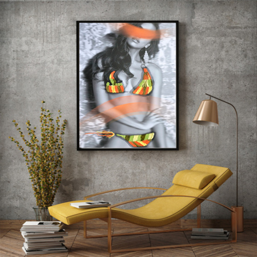 Hot Sexy Women in Bikini Oil Painting