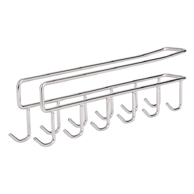 Multifungsi 304 Mug Stainless Steel Mug Hooks Di Bawah Kabinet