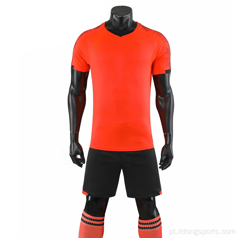 Jersey de futebol personalizada definiu camisa de futebol uniforme