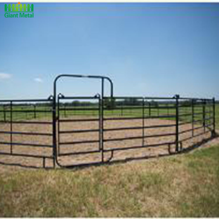 Galvanized Heavy Duty Used Livestock Horse Rail Fence
