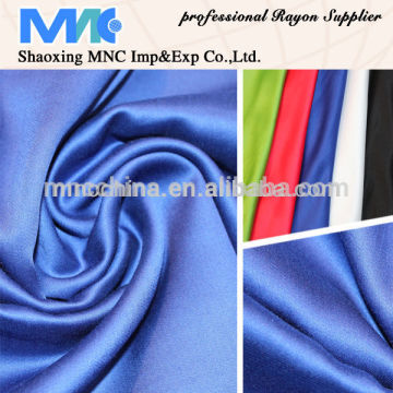 100% shining rayon dyed satin fabric for dress