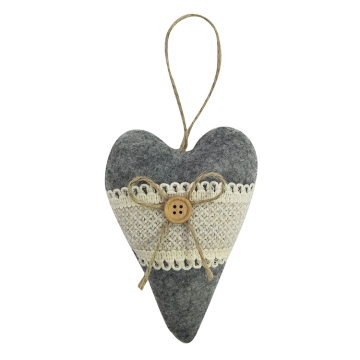 Christmas heart ornaments with winter woodland style