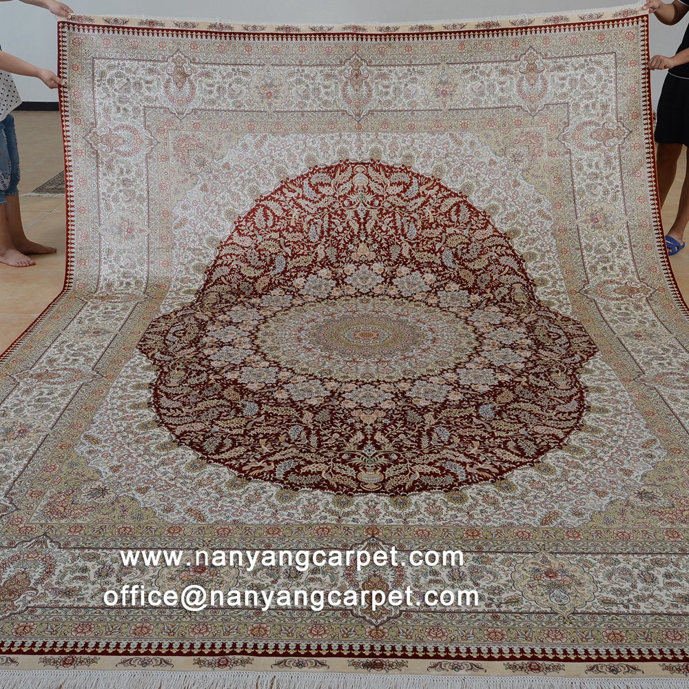 Persian silk carpet 