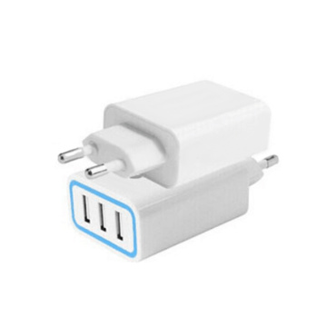 EU 5V2.4A Cargador de pared USB de 3 puertos 26W