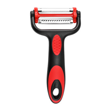 Ultra Sharp Blade 3-Cutter Heads Fruit Peeler with Comfortable Handle