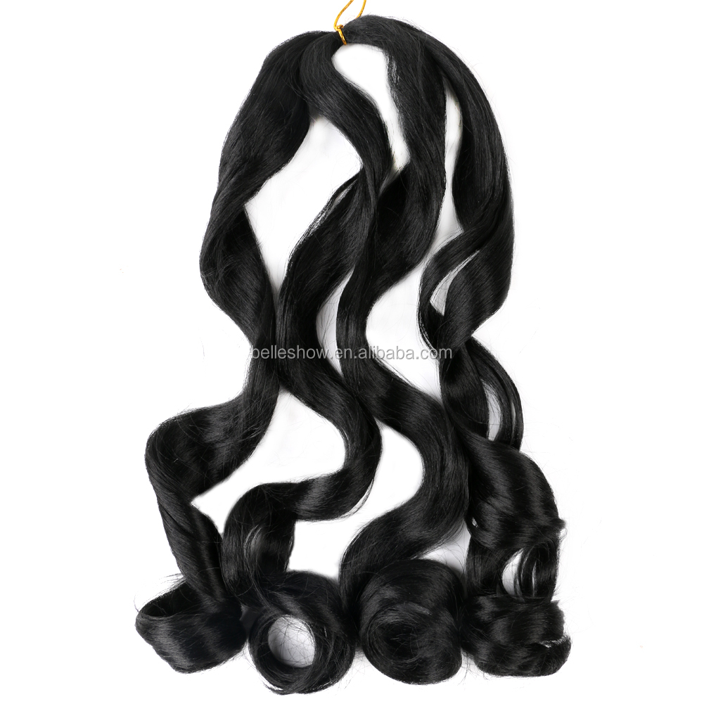 Hot sell  Synthetic deep hair bulk crochet curl  braids 150g spiral curly hair french curl synthetic wavy braiding hair