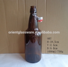 1000ml Amber glass beer bottle