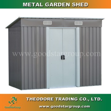 Prefab metal shed pent roof 4'X8'ft outdoor storage garden tools storage lean to shed backyard storage steel shed