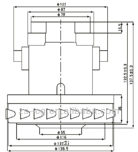 Dry Vacuum Cleaner Motor