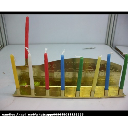 Jualan Bekalan Cina Ungu Chanukah Lilin Berwarna