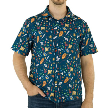 2024 Hot Sale Cheap Short Sleeve Rayon Hawaiian Shirts for Men