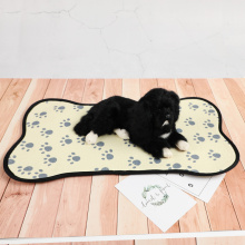 Microfiber printed pet food door mats