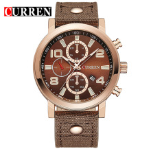 promotional curren multi function quartz watch with nylon belt
