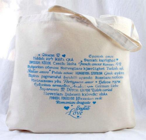 Recycled Silk Screen Fabric Shopping Bags / Cotton Carrier Bags With Oem / Odm Available