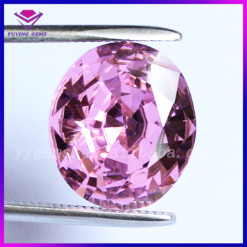 Factory Direct Wholesale Pink Oval Shape Synthetic Cubic Zirconia Loose CZ Stone