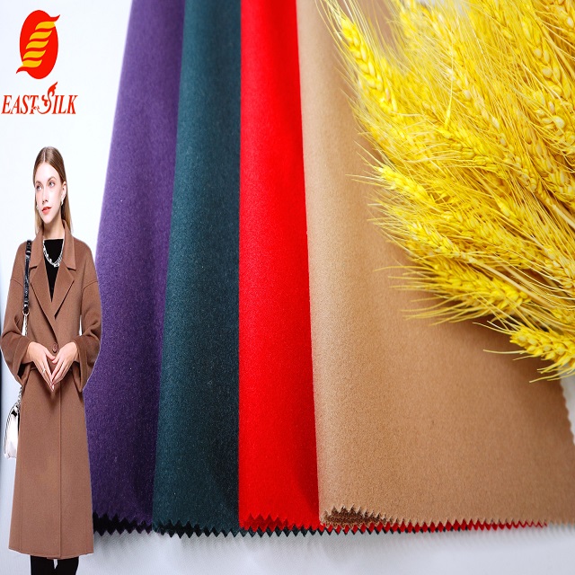 100% polyester stretch loose knitting material poly tweed fabric for overcoat