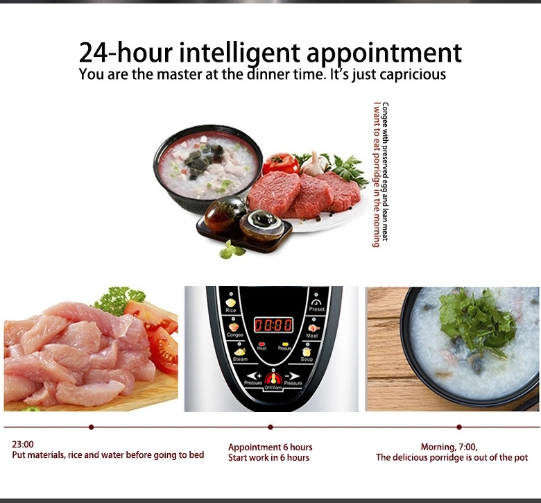 D06 Safe Multipurpose Electric Pressure Cookers, Hot Selling Home Appliance Electrical Instant Hot Pot Pressure Cooker 7 in 1, Pressure Cooker Made in China