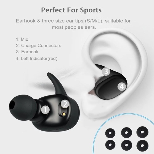 Mini V5.0 bluetooth earphone warterproof tws bluetooth