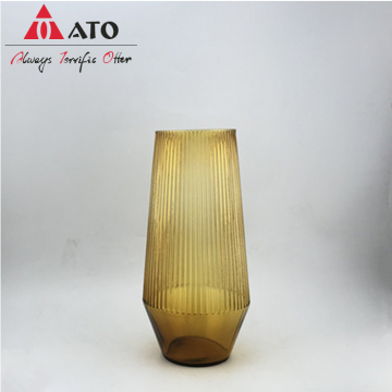 ATO Table Color Amber Transparent Home Flower Vase