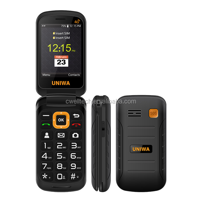 UNIWA V909T 2.8 Inch 4G Mobile Phone Large Button Cordless Cell Phones For Seniors