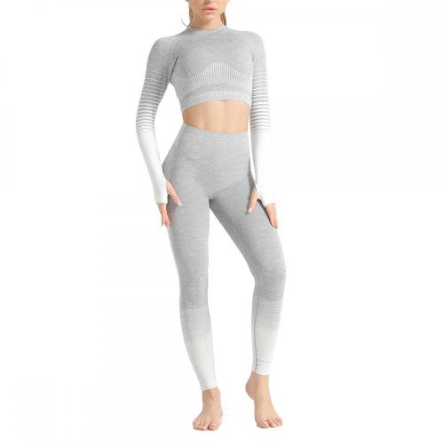 Yoga actif sans couture taille haute 2 pièces