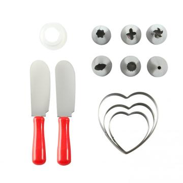 12 pcs stainless steel cake decorating tool set