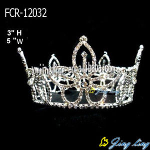 Clear Rhinestone Full Round Cheap Pageant Crowns