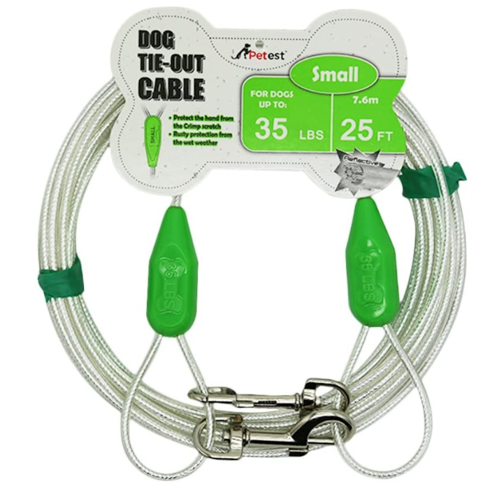 Cable de amarre reflectante para perros Reflective Tie Out Cable For Dogs