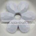 Mode Acryl weiß solide Blume facettiert Schmuck Halskette Perlen