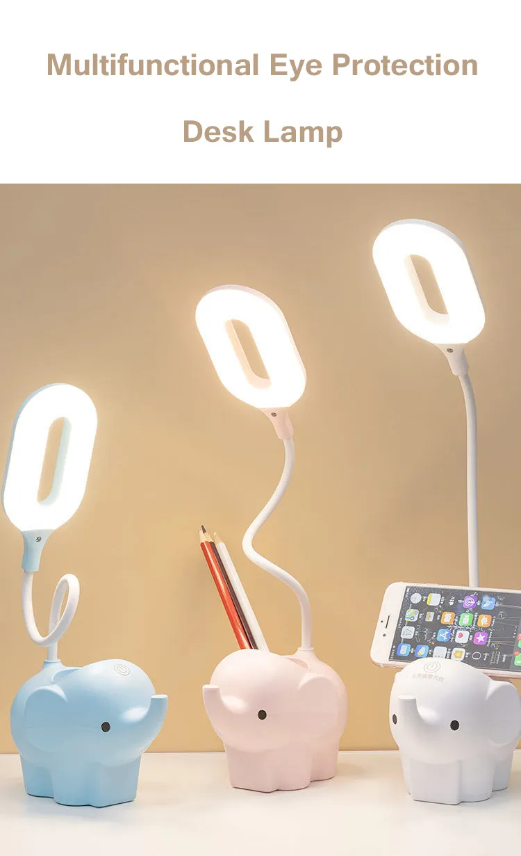 Creative Elephant LED Table Lamp with Adjustable Color Temperature