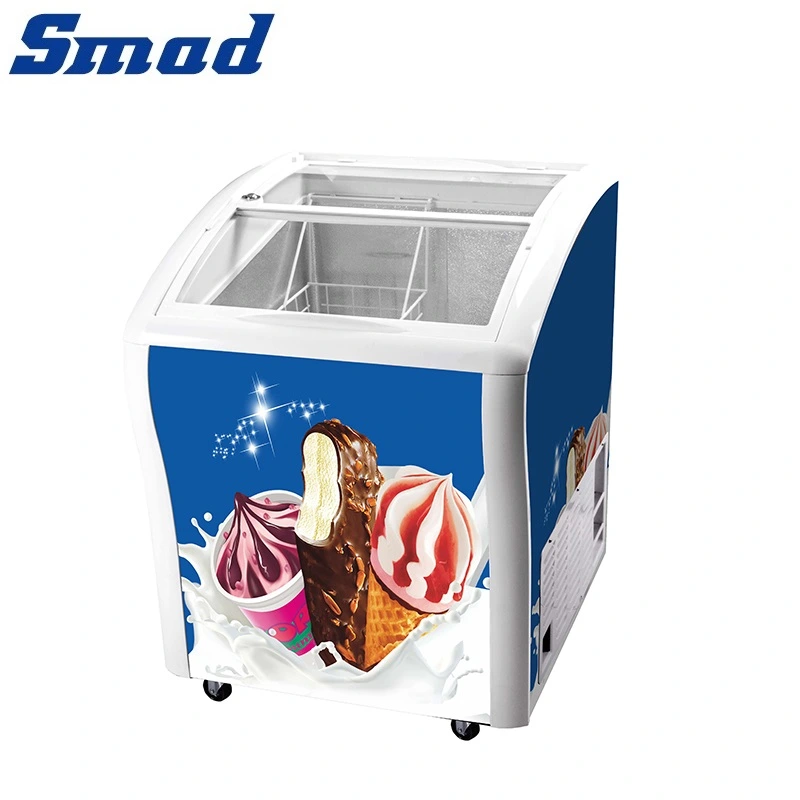 298L Sliding Glass Door Ice Cream Display Chest Freezer