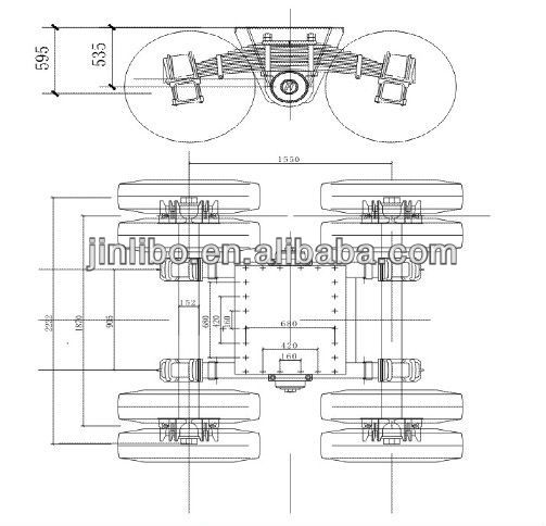 Semi Trailer Parts Spoke suspension - 24T 32T 28T bogie