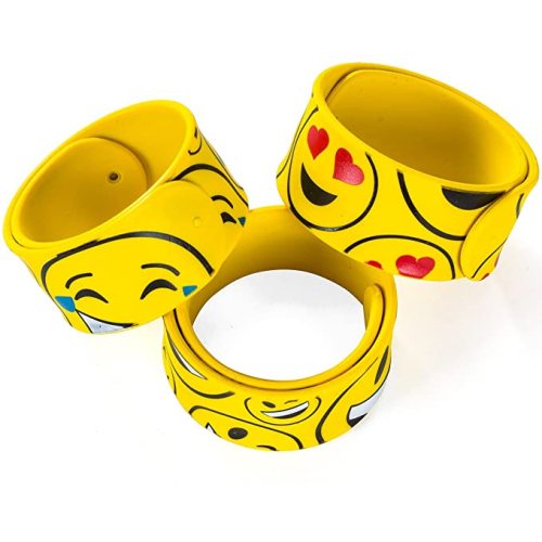 Pulseiras de slap de silicone personalizado pulseira de emoticon