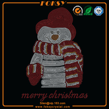 Merry Christmas Snowman wholesale rhinestone appliques