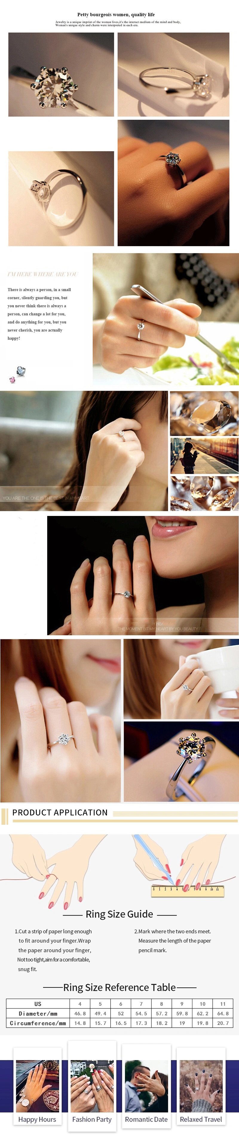 Personalized Design 925 Silver Jewelry Ring