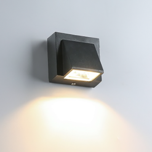 3W Aluminum Black outdoor in wall lights