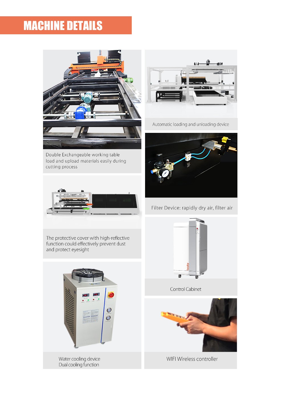 P3015A auto feeding fiber laser cutter price best laser cutting machine spare parts